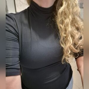 Fitted Mock Neck Ralph Lauren Tee